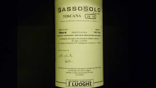 I Luoghi Sassosolo Laschi IGT Toscana Rosso 2010