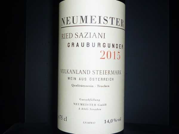 Neumeister Ried Saziani Steiermark Grauburgunder 2015