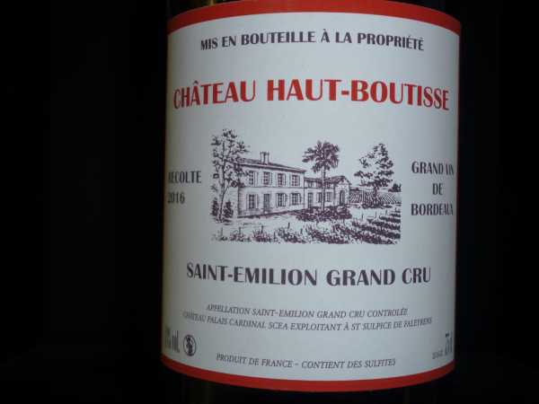 Chateau Haut-Boutisse St.-Emilion Grand Cru 2016